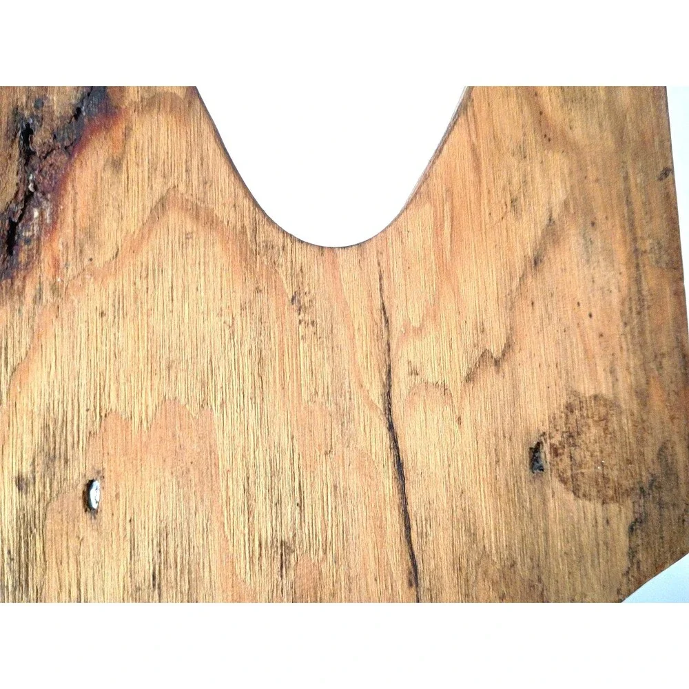 Vintage Pine Wood Peg Shelf with Heart Cutout Handmade Wall Hang Country Rustic